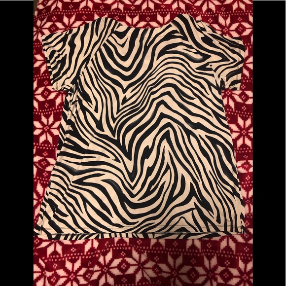 BNWT Josephine Chaus zebra print top Sz XL - Picture 2 of 3